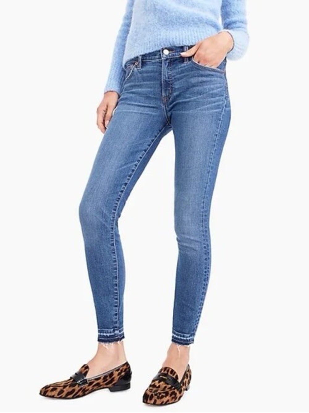 J.Crew 8" Toothpick Jeans with Let-Down Hem